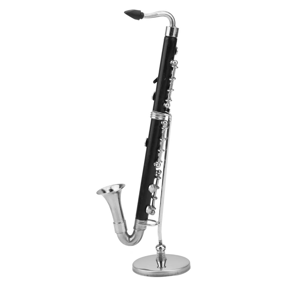 Miniature Bass Clarinet Model Musical Instruments Ornaments Decor Display