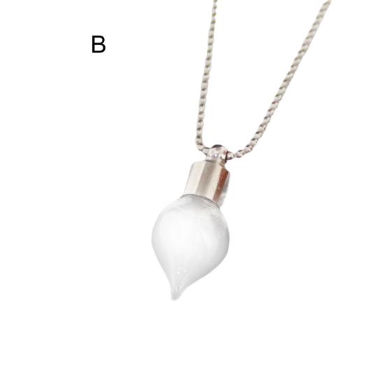 Ожерелье Сделай сам Прозрачное Открывающееся Наполняемое Герметичное Гладкое Декоративное Подарок Мужчины Женщины Кулон в виде Стеклянной Бутылки Ожерелье Ювелирное Украшение Модный Аксессуар