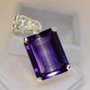 НАТУРАЛЬНЫЙ Фиолетовый Аметист 31 Карат СЕРТИФИЦИРОВАННЫЙ Изум 925 Стерлинговое Серебро Самоцветы Подвеска MY.PD-30-NS