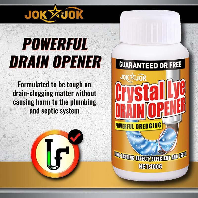 Мощный порошок для прочистки засоров, Незаменимый для домов на колесах и домов, Быстро расщепляет жир, волосы и остатки мыла, Идеален для туалетов и кухонь