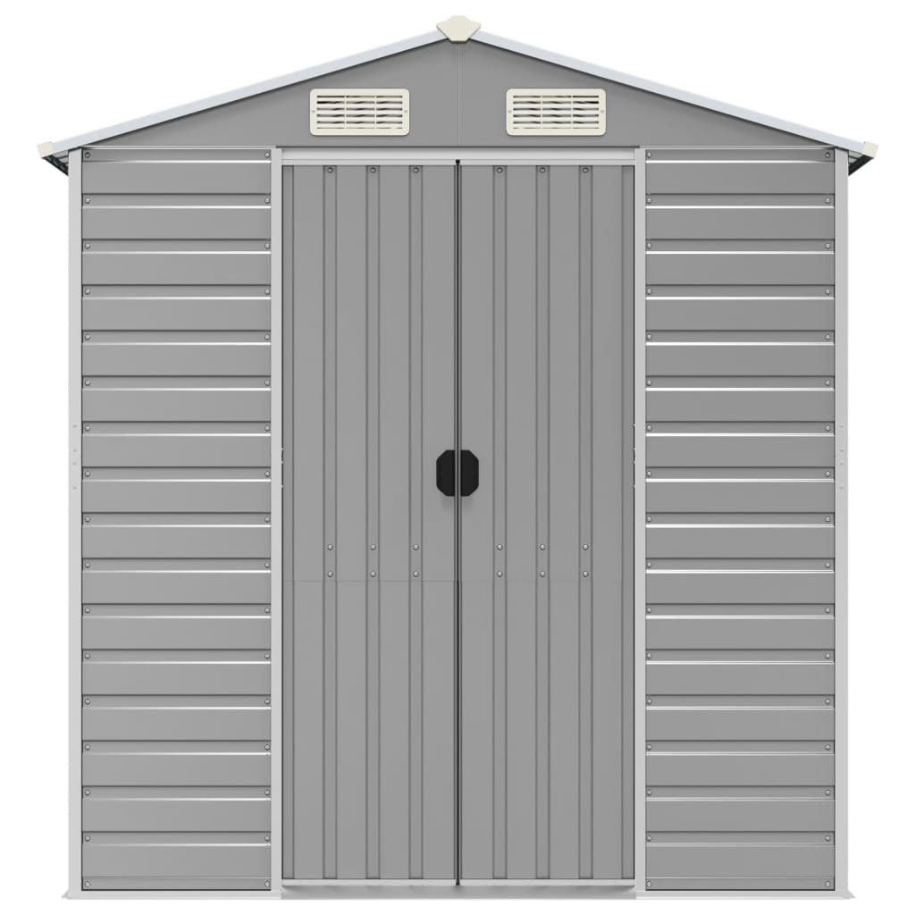 Garden Shed Light Gray 191 x 980 x 198 cm Galvanized Steel