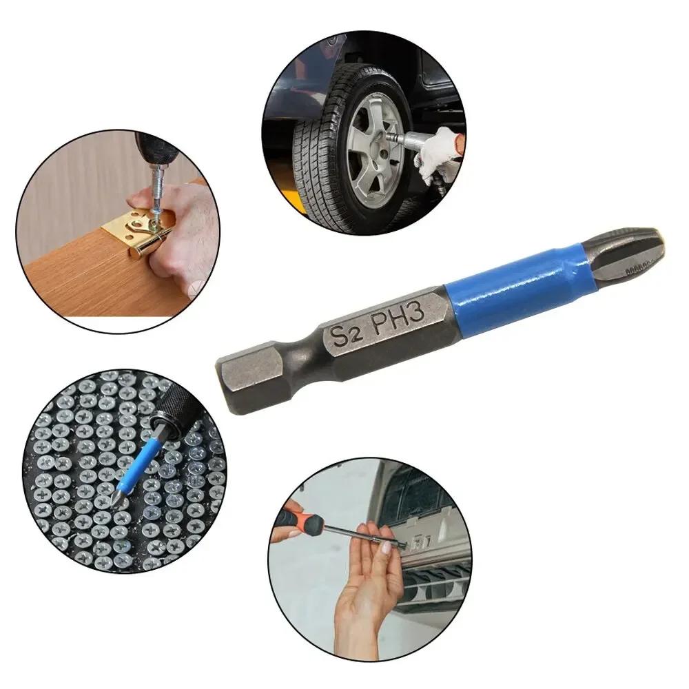 Hexagonal Handle 6pc Anti Slip Screwdriver Head Cross Electric Screwdriver Tool Set PH1/PH2/PH3/PZ1/PZ2/PZ3