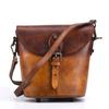 Vintage Texture Bucket Bag 100 Bypass Head Layer Cowhide Color Crossbody Bag Hand-made Shoulder Bag