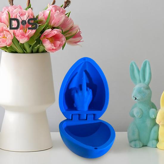 3D-печатная игрушка в виде яйца со средним пальцем, красочное пасхальное яйцо со средним пальцем внутри, украшение для домашнего офиса, настольный орнамент, розыгрыш, подарок