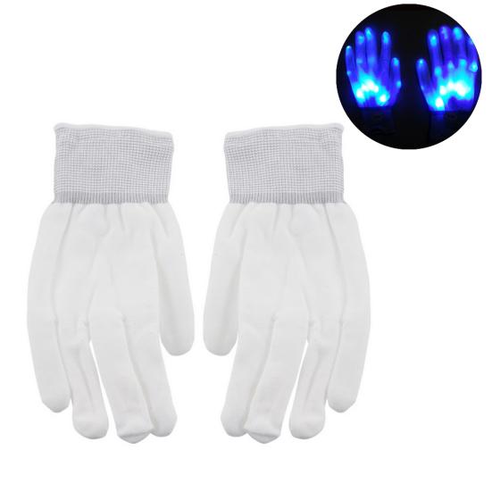 1Pair LED Light Up Hand Finger Gloves Halloween Christmas Costume Dance Decor