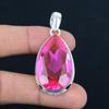 Подвеска из натурального ограненного розового топаза, серебро 925 пробы, ювелирные изделия-подвески, серебряные подвески ручной работы для подарка, пасхальный подарок