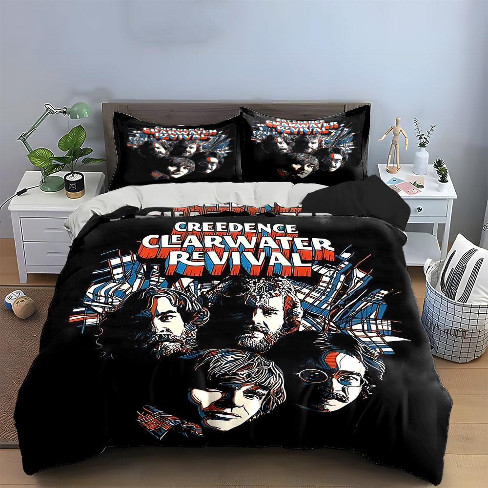 Creedence Clearwater Revival Art Bedding Duvet Cover Set Duvet Cover Pillowcases  (1*Duvet Cover 2*Pillowcases, without duvet insert)