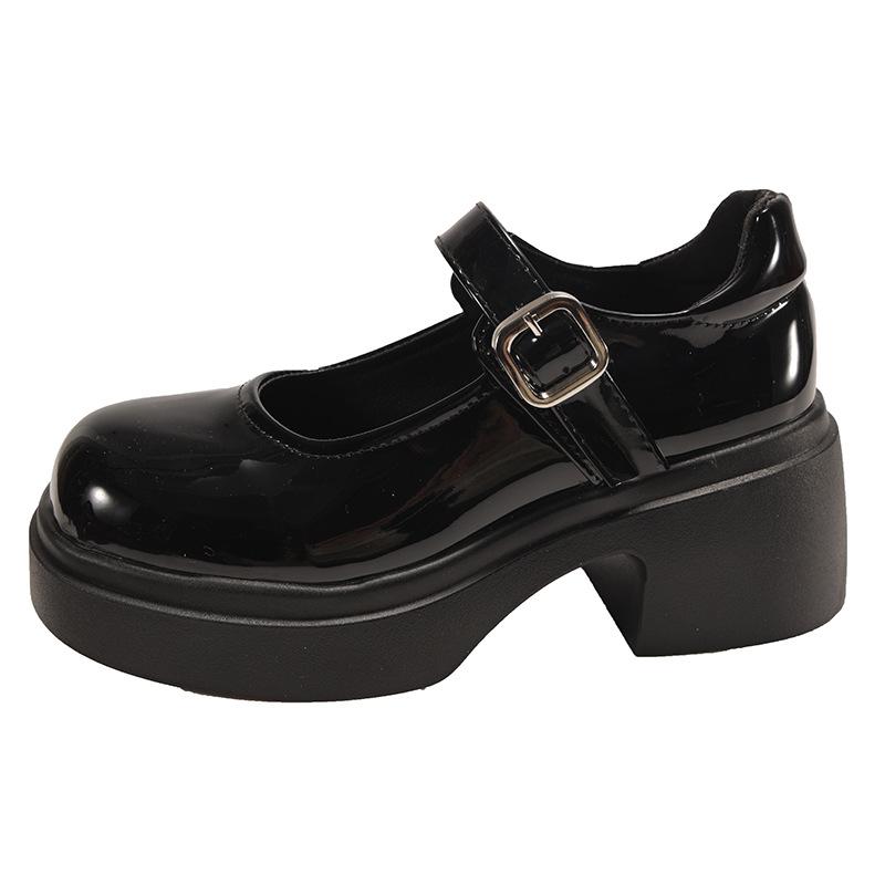 Мода темперамент ретро Интернет знаменитости взрыв платформы маленькие кожаные туфли женщины 2025 новые осенне-зимние универсальные туфли Мэри Джейн одиночные