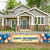 Retirement Banner Festive Retirement Photo Props Celebration Supplies Happy Balloon Decorations For Colleague Indoor Outdoor
