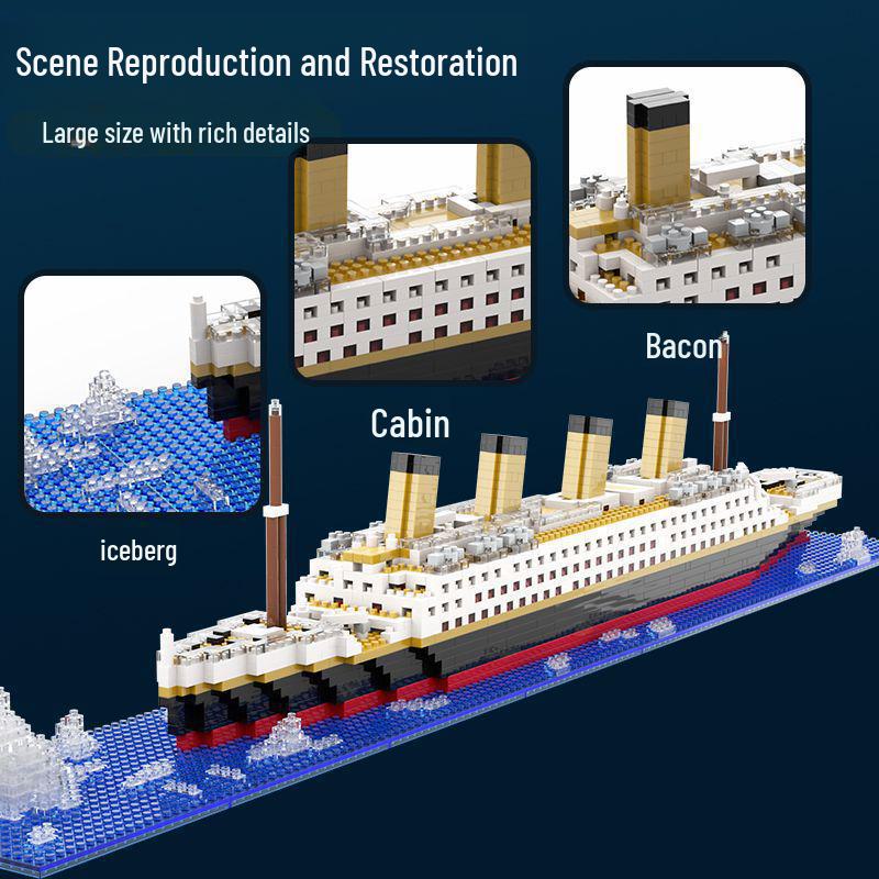 Совместимая с Lego модель Титаника - головоломка высокой сложности для мальчиков