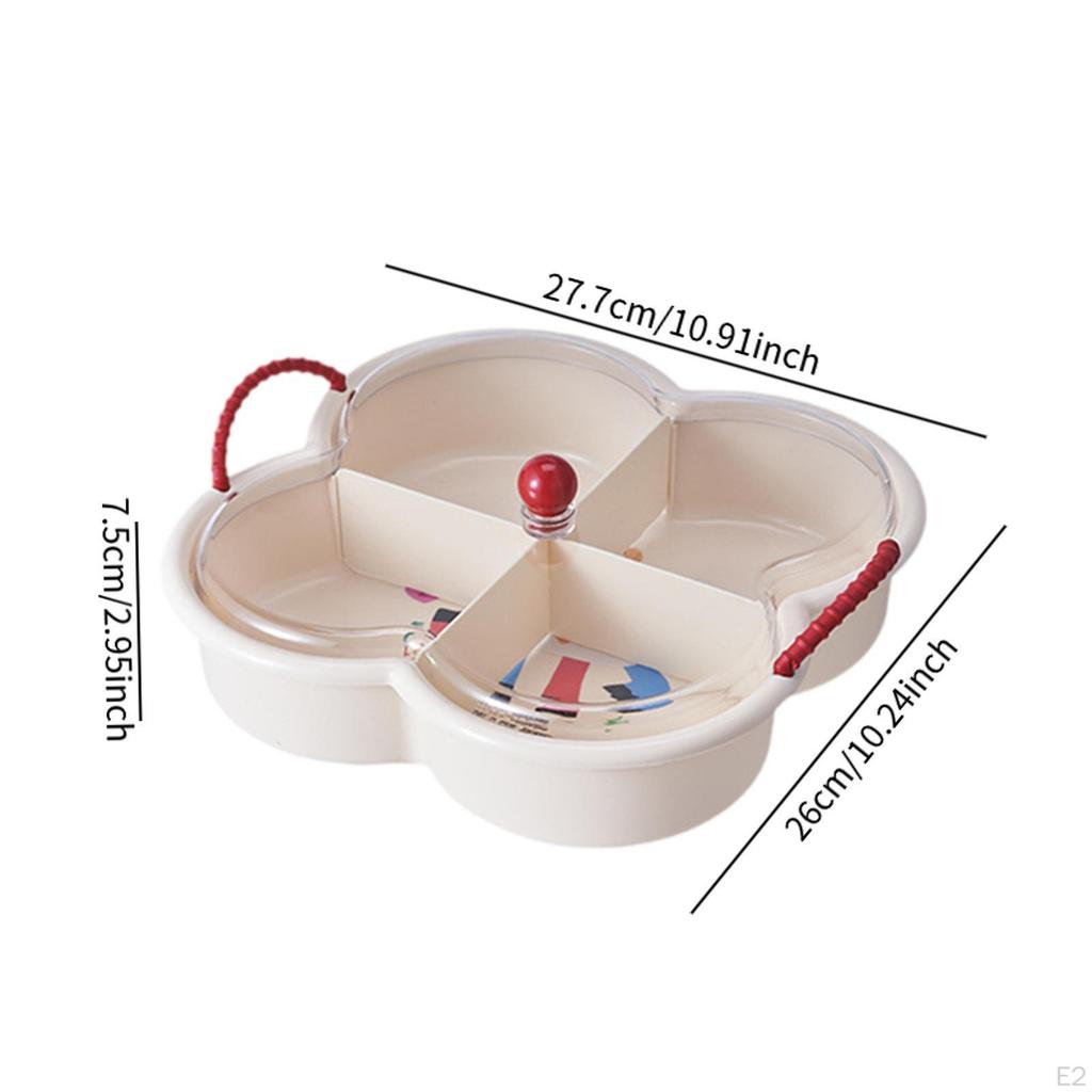 Divided Serving Tray Desserts Plate Snack Candy Dish Appetizer for