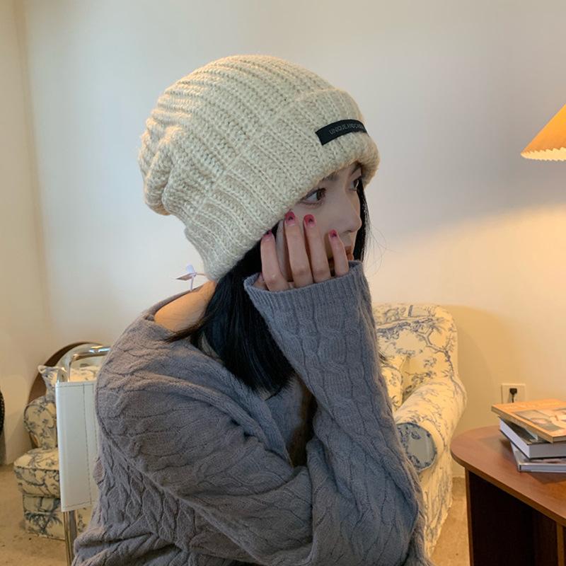 Зимние шапки для женщин, утепленные вязаные шапки с защитой ушей, двухсторонние шапки с ворсом, шерстяные шапки, мягкая теплая шапка
