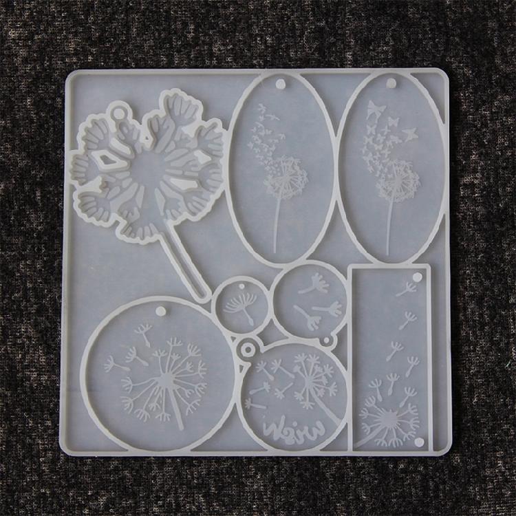 Soft Silicone Dandelions Craft Mold Flexible Dandelions Pendant Resin Mold for Bracelets and Hanging Decoration