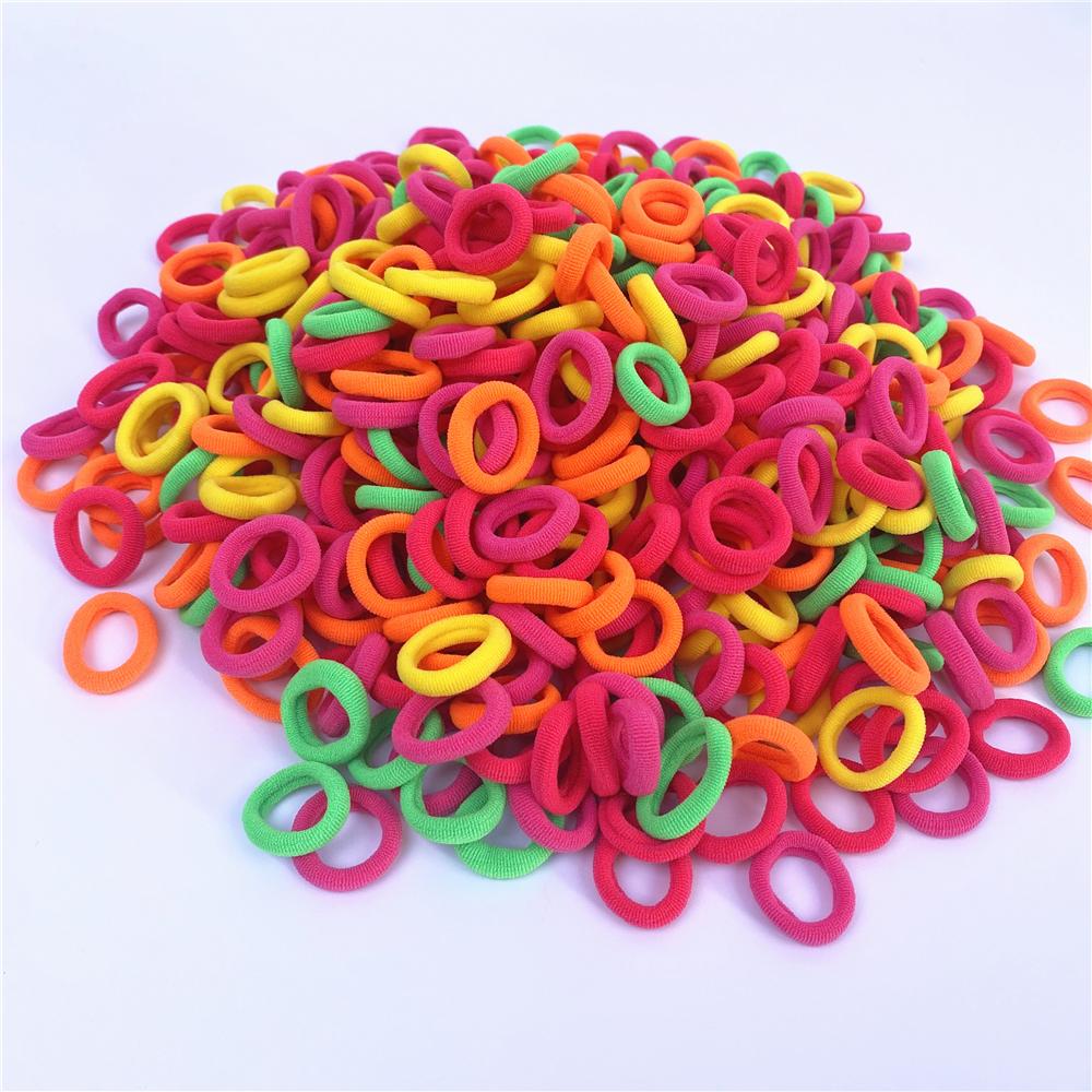 50/100Pcs Hair Bands for Children Colorful Nylon Scrunchie Hair Ties Rubber Band Kids Elastic Hair Leagues Girl Accessories