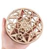 Hot Round Wood Sign Wall Decor Wooden Wall Art Sacred Geometry Hanging Artwork