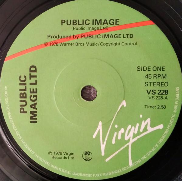 7inch Record PUBLIC IMAGE LIMITED - Public Image VS228 Virgin 1978 UK Rock Used