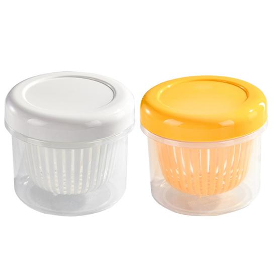 Прозрачный контейнер для лука, имбиря, чеснока с крышкой, дренажный слой, прочный герметичный ящик для хранения продуктов, кухонные принадлежности