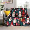 2025 Merry Christmas Tree Santa Claus,New Year Fairy Tale Gift Soft Plush Blanket,Flannel Throw Blanket for Living Room Bed Sofa
