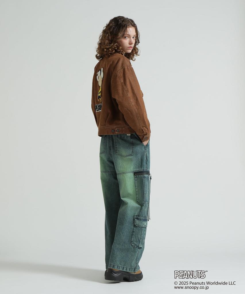 AVIREX Denim Work Jacket Peanuts Brown Women's 783-5252609