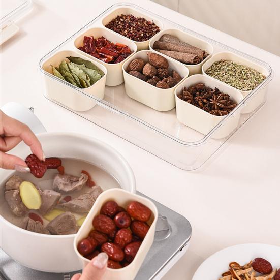 Ящик для хранения специй, холодильник, ящик для овощей, 9 съемных отделений, ящик для хранения продуктов, кухонный контейнер для фруктов, имбиря, чеснока, ящик для хранения продуктов