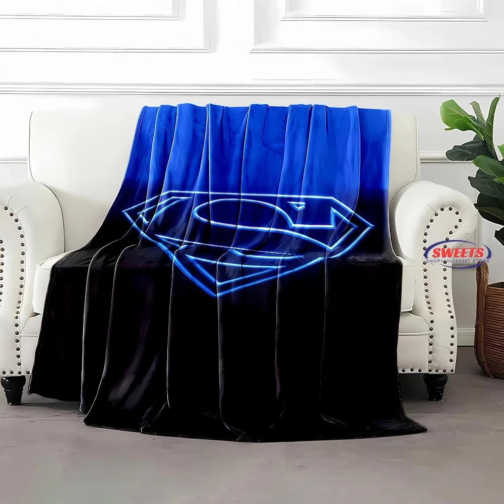 New Arrive Classic Superman Logo Blanket Sofa Bed Cover Four Season Soft Fluffy Quilt Blanket Flannel Throw Outdoor Leisure Nap
