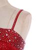 Glitter Rhinestone Asymmetrical Tassel Dress Openable Crotch Leotard with Irregular Hem for Women Latin Tango Competition