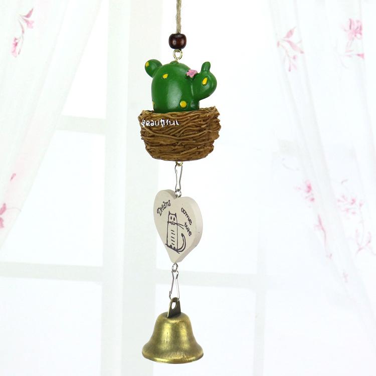 Creative Potted Plants Simulation of Pucculents Wrought Iron Metal Wind Chimes Ornaments Bells Birthday Gifts