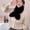 Protection Women Cross Scarf Imitation Rabbit Fur Scarf Comfortable Neckerchief Korean Style Wraps