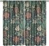 William Morris Flower Blackout Window Curtains   Bohemia Floral Vintage Window Drapes   for Living Room Bedroom 21(W)*45(L) 2 Pane