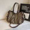 Популярные женские сумки, ретро-сумки с леопардовым принтом на одно плечо, сумки-тоуты большой вместимости, европейские и американские модные женские сумки