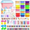 Слайм Кристальная Глина DIY Ручная Работа Аквариум Фрукты Разноцветная Пена Включает 24 Пушистый Кристальный Слайм Возраст 6+ Набор, Комплект, Игрушка, Инструменты, Бусины, Детали,