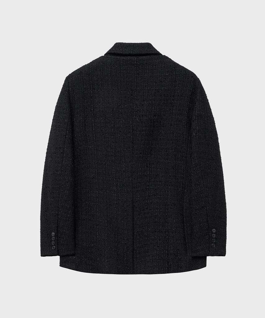 Noirer Fancy Tweed Tailored Jacket (Black)