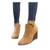 Autumn and Winter New Flat-bottomed Wedge Short Boots Women's Retro Chelsea Boots High-heeled Martin Boots