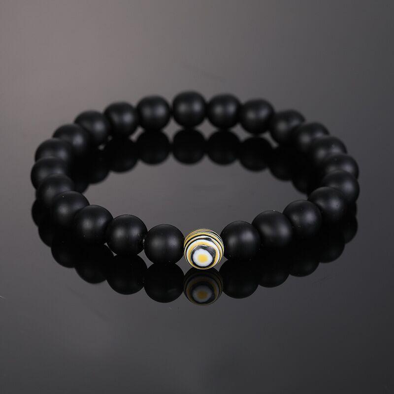 Модный женский браслет из натурального камня, цветной браслет из бисера, эластичные браслеты, энергетическая йога, украшения ручной работы