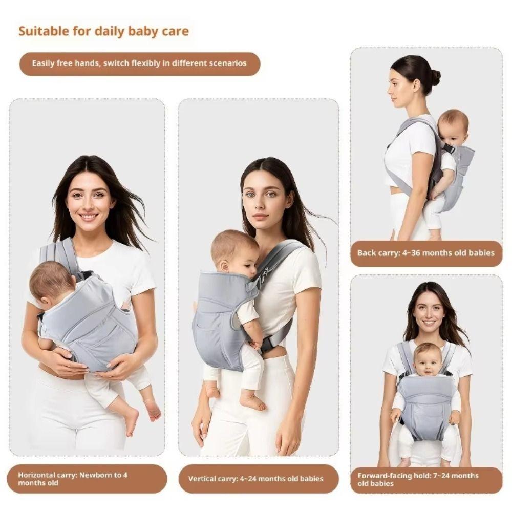 Breathable Design Baby Wrap Carrier Multifunctional Use Baby Swaddle Strap Front Facing