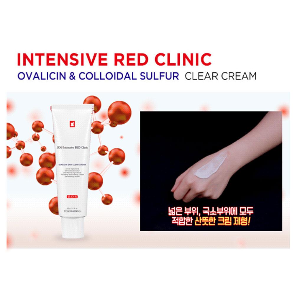 TOSOWOONG Интенсивный красный крем Clinic Ovalisin Skin Clear 50 г