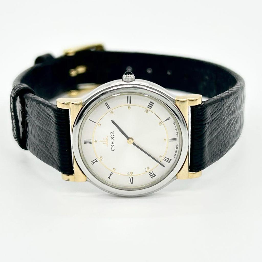 [USED] SEIKO Credor 18K Quartz Watch 2F70-0020