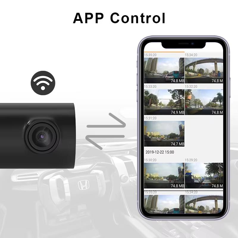 4K WIFI Mini Dash Cam Car Dvr Передний и задний видеорегистратор с ночным видением 24H Парковочная камера Монитор Черный ящик Автомобильные аксессуары