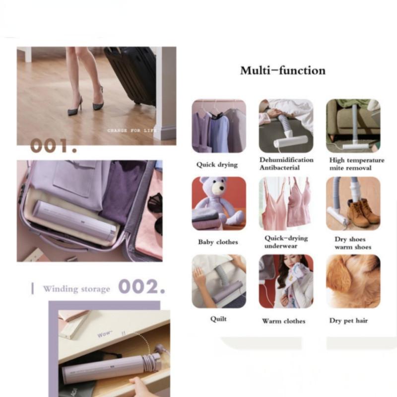 Складная мини-портативная сушилка для одежды, многофункциональная быстросохнущая машина с интеллектуальным таймером, 400 Вт