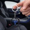 Брелок-брелок в виде 3-спицевого руля гоночного автомобиля - Металлический брелок из цинкового сплава для мужчин, Креативные аксессуары в подарок гонщику