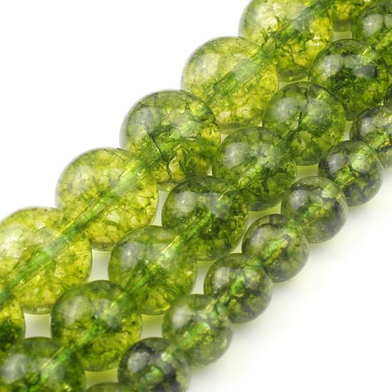 Зеленые бусины из камня перидот, круглые свободные бусины-разделители для изготовления ювелирных изделий, бусины из натурального камня 6/8/10 мм