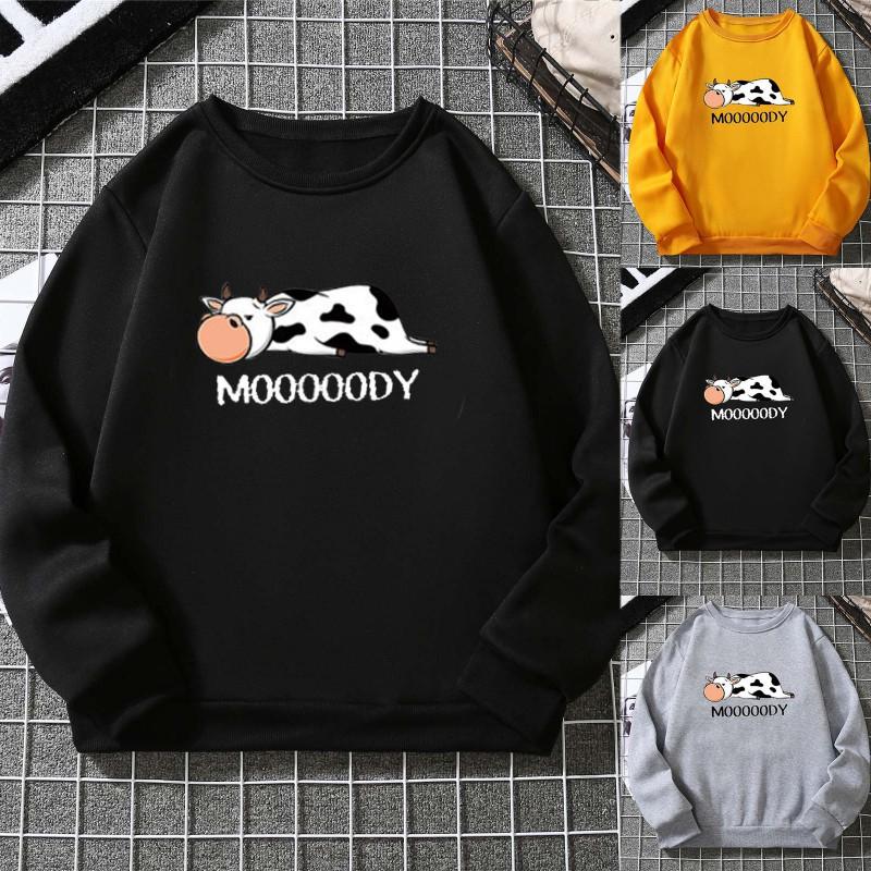 Womens Oversized Hooded Sweatshirt Casual Streetwear Long Sleeve Pullover With Animal Print