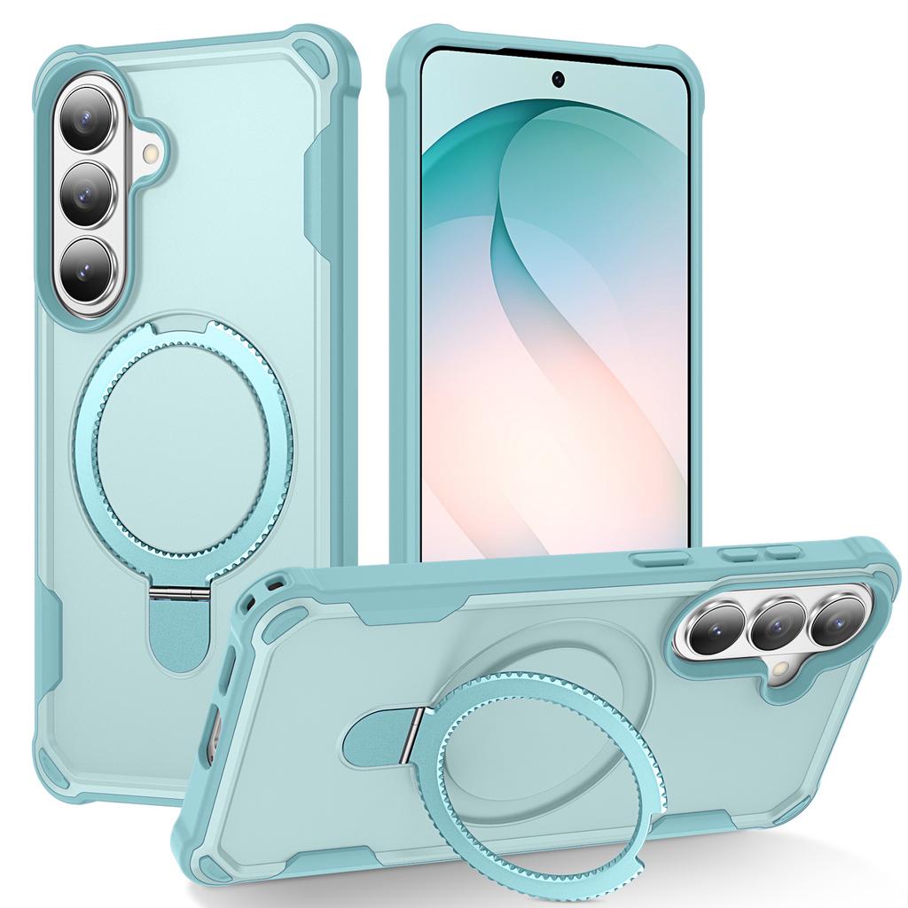 Для Samsung Galaxy S26 Магнитный чехол с подставкой TPU + PC Ударопрочная задняя крышка телефона