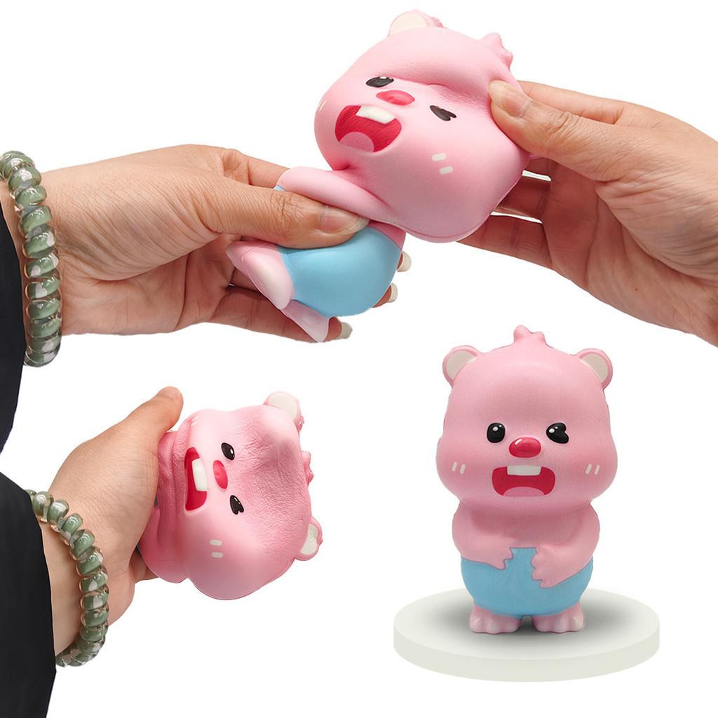Korean Loopy Slow Rebound Squishy Toy Squeeze Fun Beaver Decoration