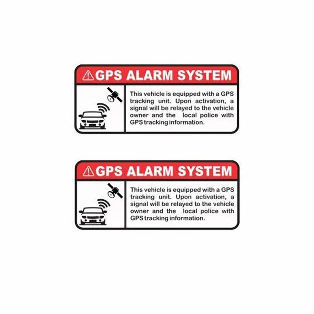 Антикражная GPS-сигнализация Предупреждающая наклейка, Прочная виниловая наклейка безопасности, Универсальные аксессуары для защитного декора экстерьера автомобиля
