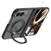 IPhone Case With Screen Protector Rotating Stand Matte Finish Shockproof Magnetic