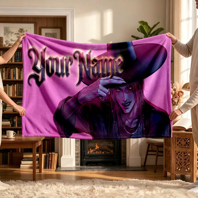 Romance (1) Personalized Name Blanket Soft Cozy Gift for Sofa Bed Couch Home Decoration