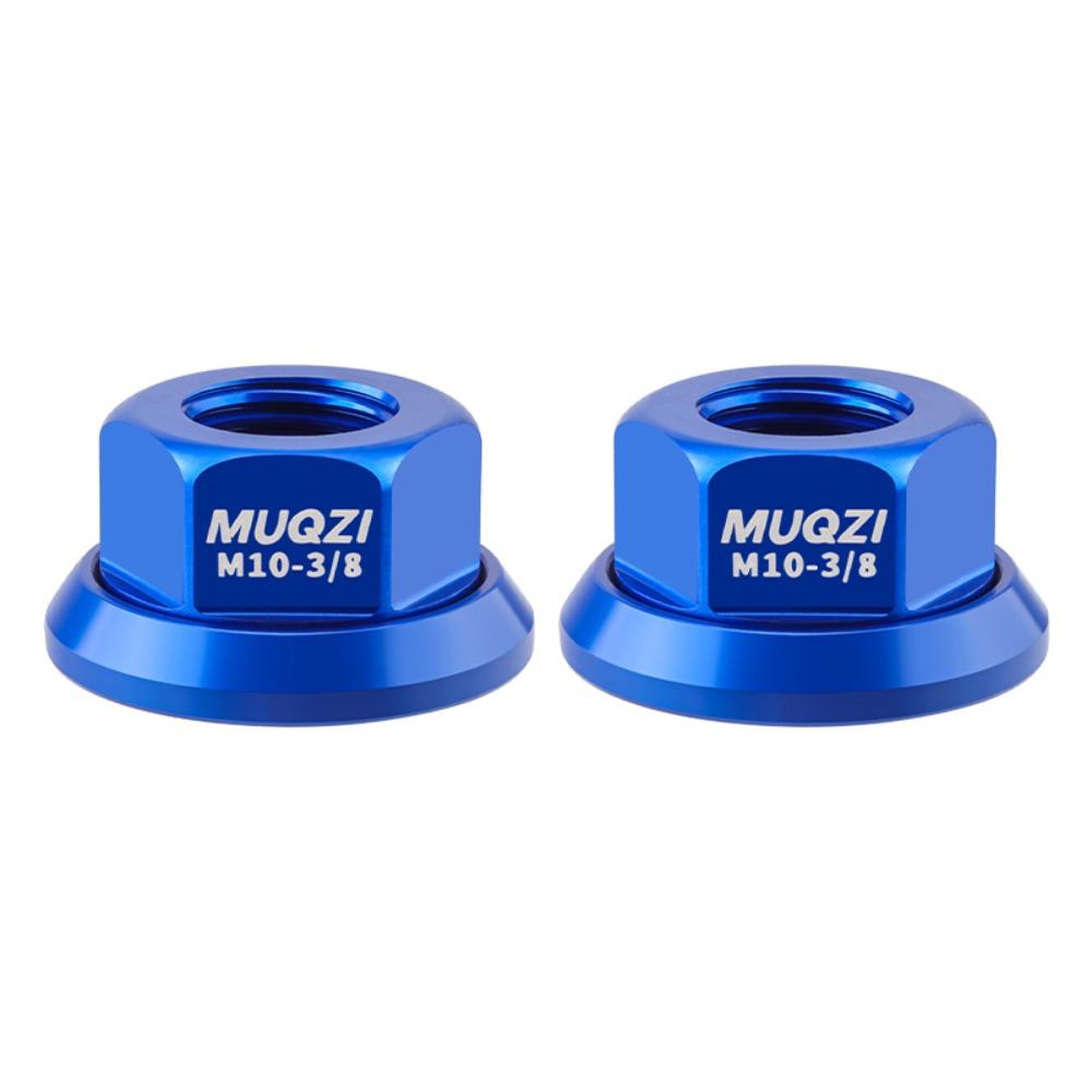 2pcs M9/M10/M10*3/8 Bicycle Hub Nut Aluminum Alloy Anti-rust Rear Axle Screw High Strength Anodizing Bike Accessories Cycling