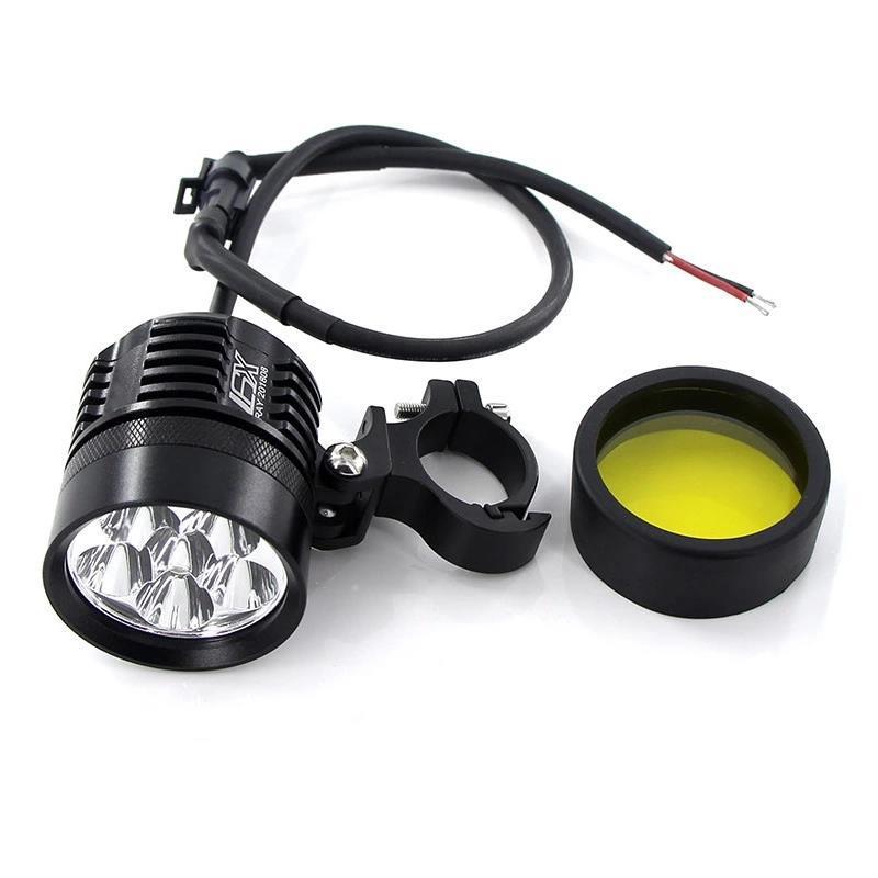 2 шт. универсальная светодиодная фара L6X для мотоцикла 8000LM Moto Spotlight водонепроницаемая вспышка противотуманная точечная лампа Motos супер яркая 12 В