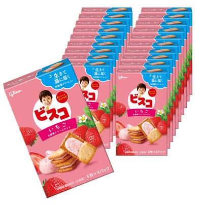 Bisco Strawberry 15 x 20 Ezaki Glico индивидуально упакованные молочнокислые бактерии печенье бисквитные конфеты сладости